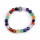 8MM Chakra Gemstone Beads Silver Plating Lion Head Bracelet